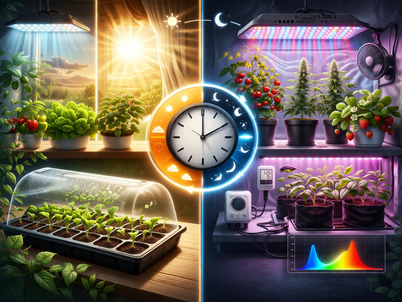 室内栽培の時間管理で植物を効率よく育てる最適な光と照明設定ガイド