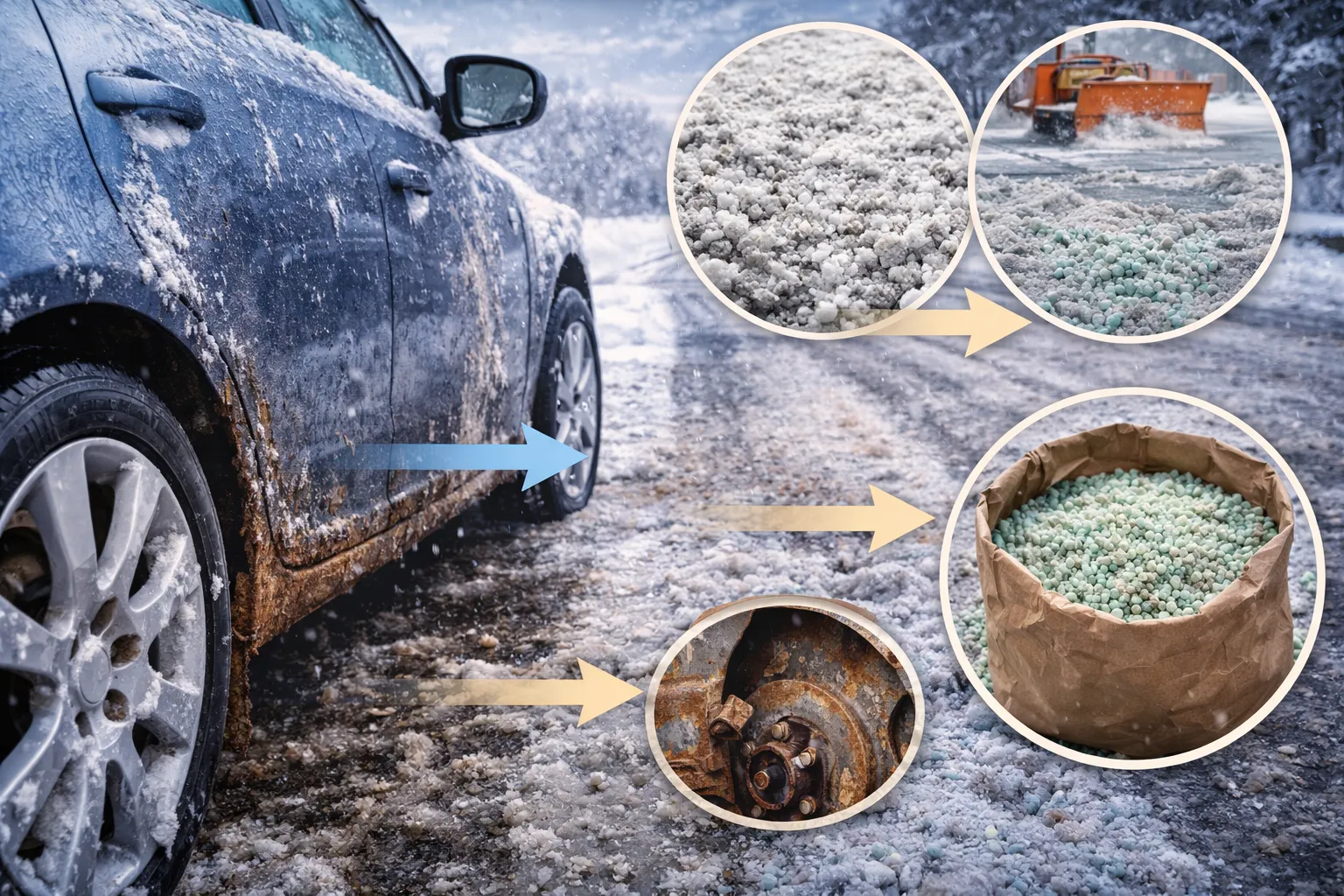 融雪剤の比較で車の錆びない選び方と安全な使い分け徹底解説