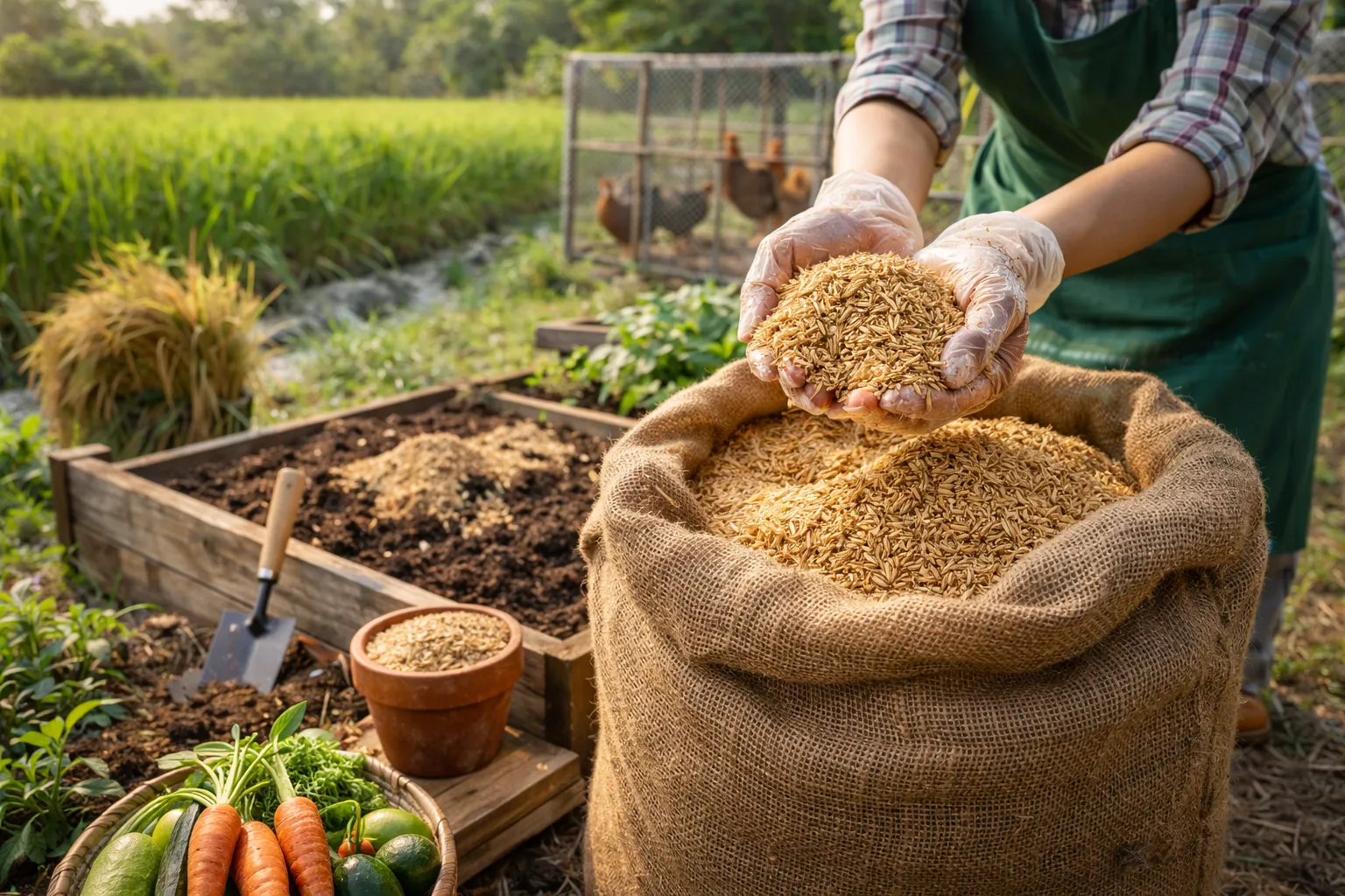 もみ殻を活用した自給自足生活のための無料調達と実践的使い方入門