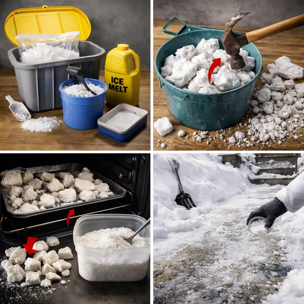 融雪剤の保存法と固まった場合の再利用アイデアを徹底解説